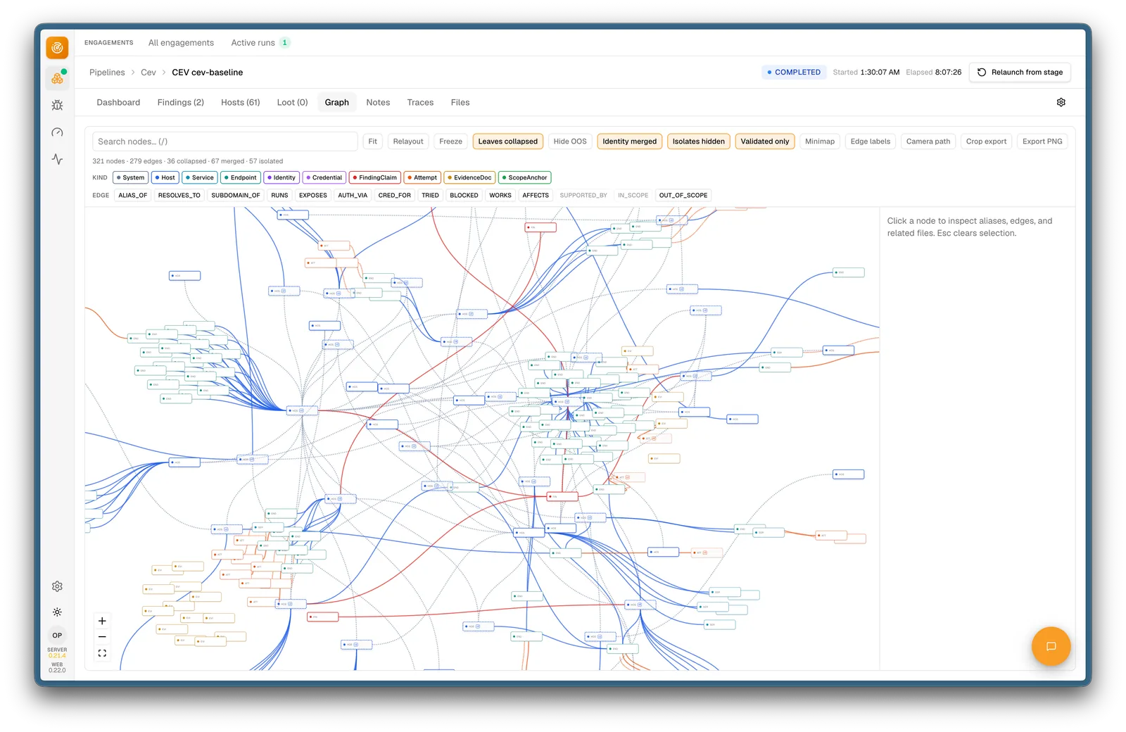 Aludra knowledge graph mapping hosts, identities, and validated attack paths